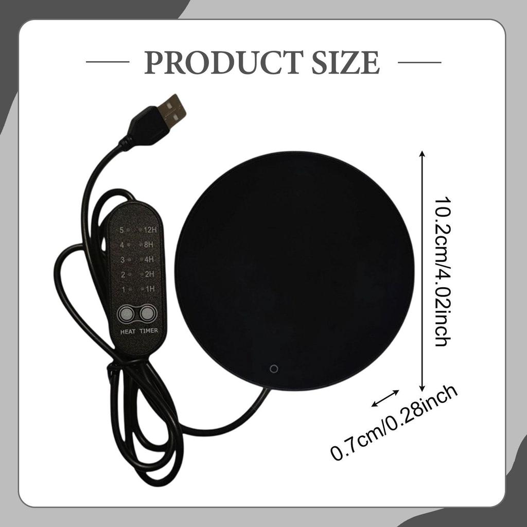 Candle Warm Men Women Portable Smart Heating Plate 5 Temp Settings Fast Heating Electric