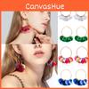 Flower Colorful Sequin Earrings In Alloy For Trendy And Style Creative