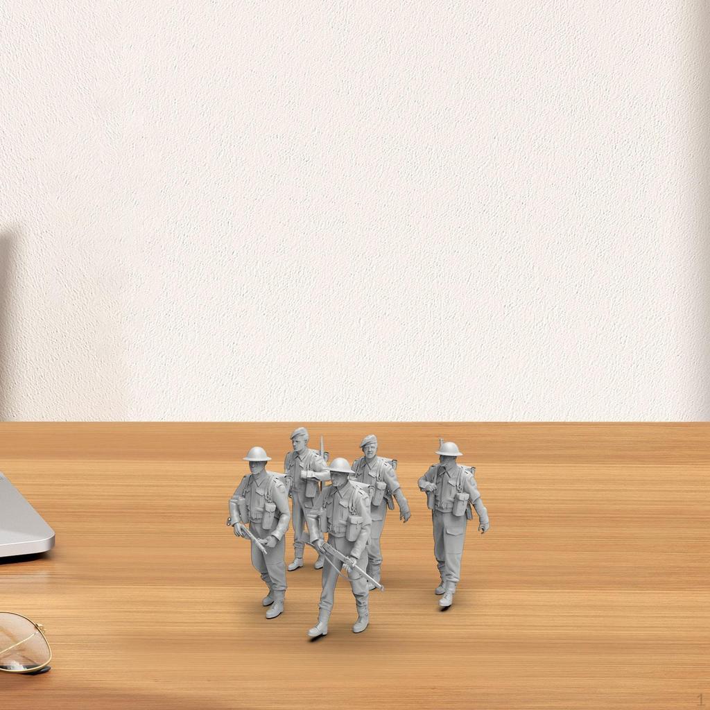 5 Pieces Scale Models Diorama Layout Collectible Sandbox Children Artworks Miniature Figurines for