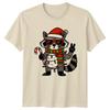 Raccoon Christmas Holidays Unisexs TShirt Unisexs Tee Graphic Unisex Top Festive