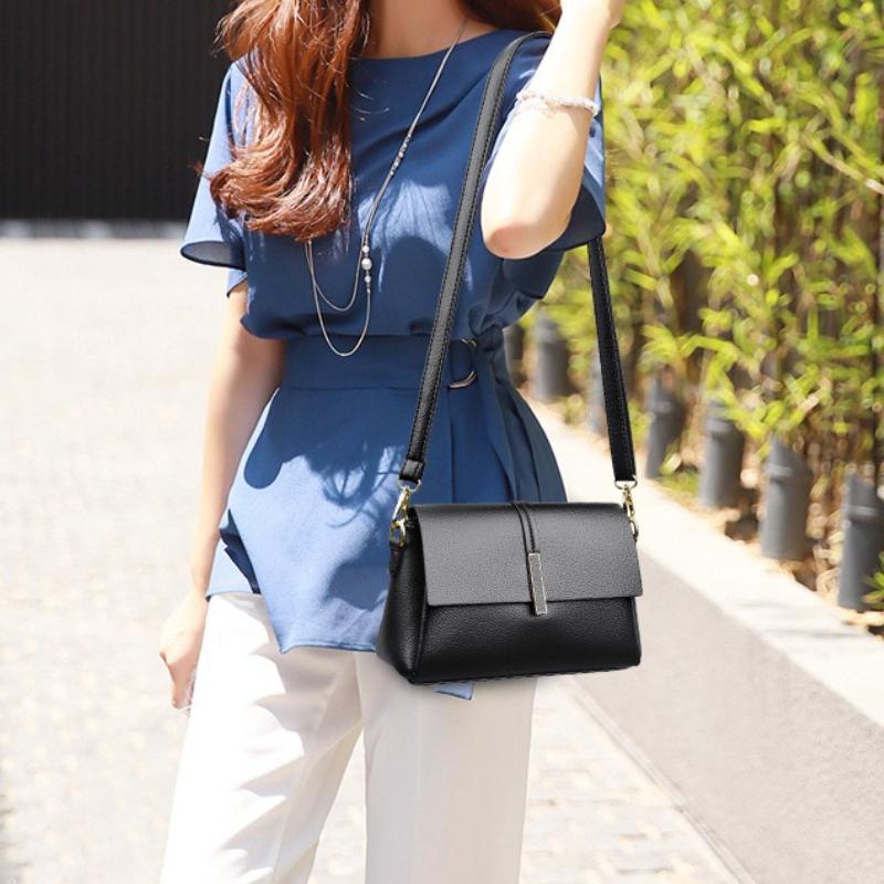 High Quality Underarm Niche Cowhide Shoulder Bag,Genuine Leather Handbag,Women's Fashi Ladies Small Square Bag