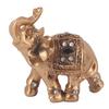 Goldene, elegante Statue mit nach oben gerichtetem Rüssel, Sammlerstück, Reichtum und Heimdekoration(9*9cm)