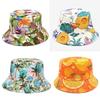 Fischerhut mit Blumenmuster für Herren und Damen, modischer Sommer-Sonnenhut, Batik-Sonnenhut, Glockenhut, faltbar