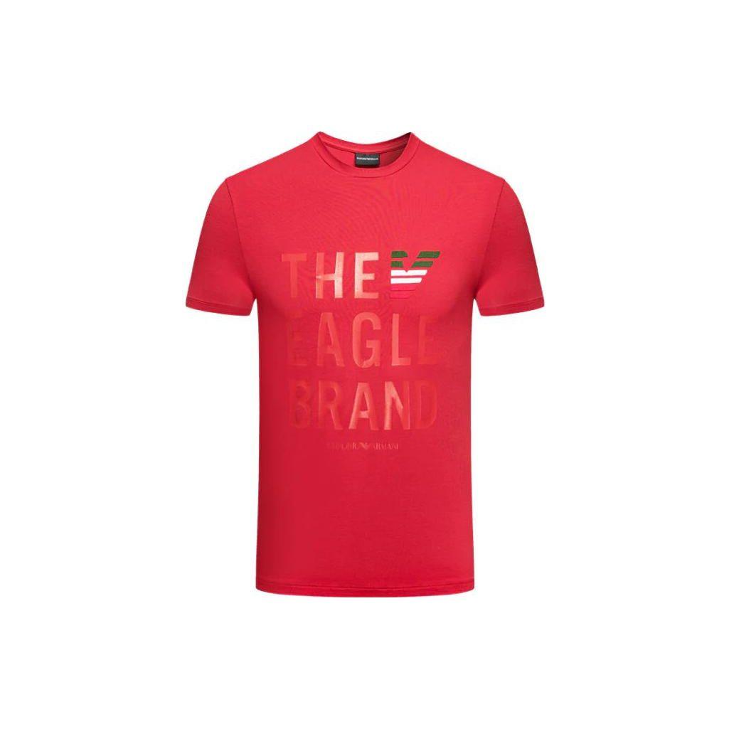 Emporio Armani Letter Pattern Cotton Crew Neck Short Sleeve T-Shirt Men Tops 3Z1T95-1J11Z-0336 S