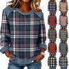 Women Denim Collar Patchwork Stitching Sweatshirt Casual  Pullover Long Sleeve Shirts
