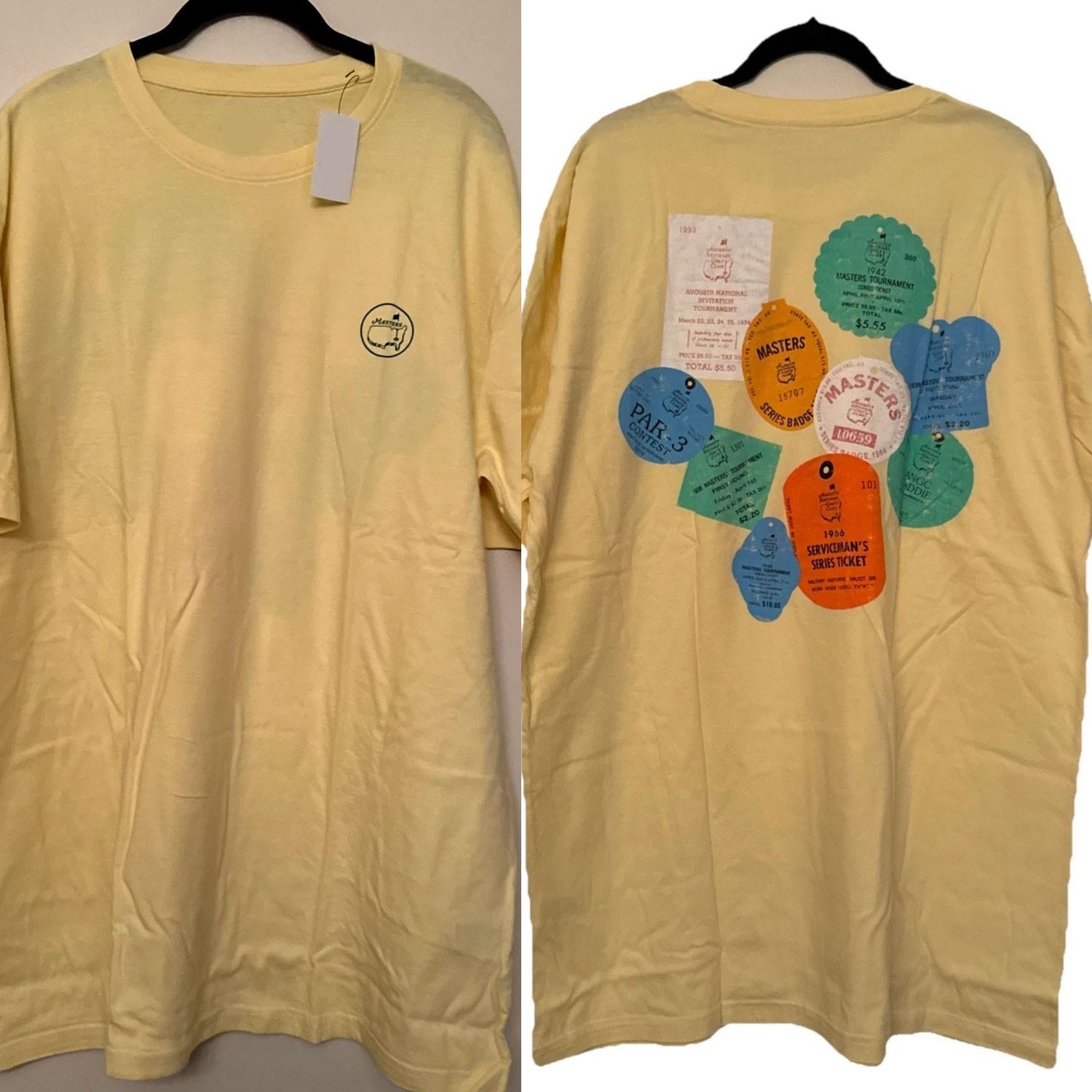HOT Masters Golf 2026 T Shirt Yellow Tee S