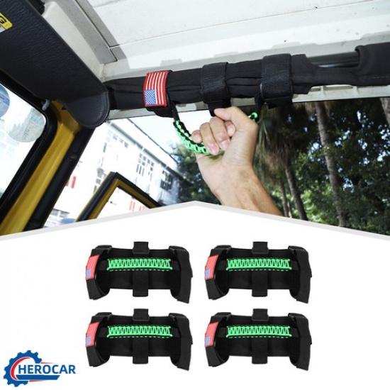 4pcs Roll Bar Grab Handles Grip Handles for Jeep Wrangler JK JL JT Accessories
