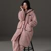 nightgown women's buckle autumn and winter thickened fleece flannel long pajamas coral fleece thermal bathrobe morning gown with pants
