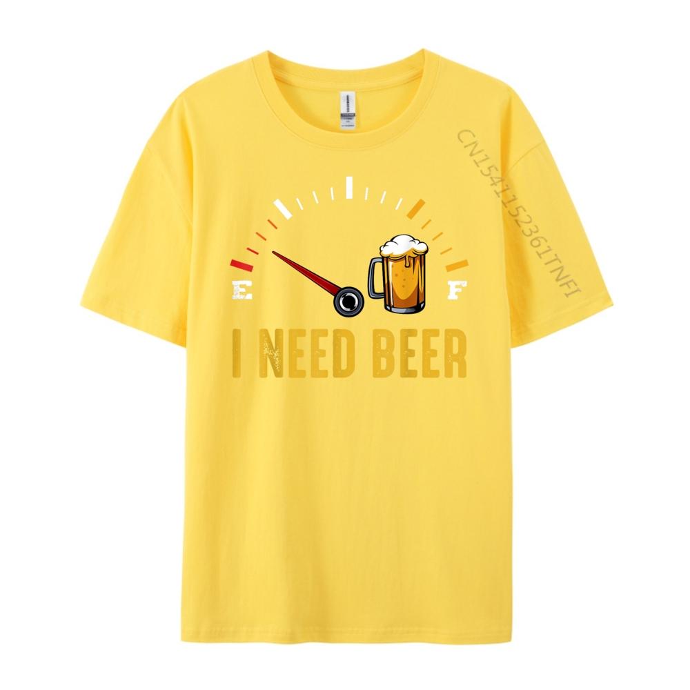 I Need A Beer Meter Alcohol Drinking Funny Brewing Hops Camisetas DURABLE Gifts For Men Punk Style