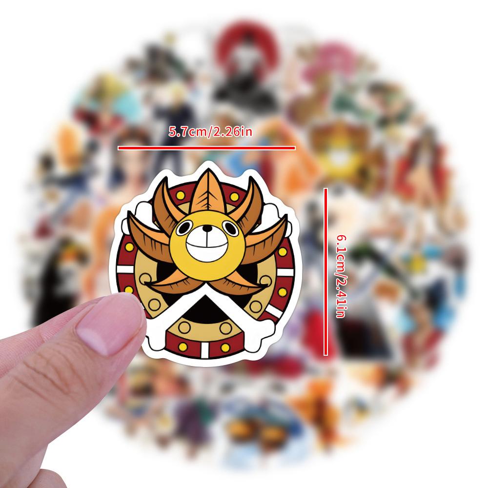 10/30/50pcs ONE PIECE Anime Stickers Vintage Luffy Ace Zoro Cartoon Decals Toys Waterproof DIY Skateboard Notebook Phone Case