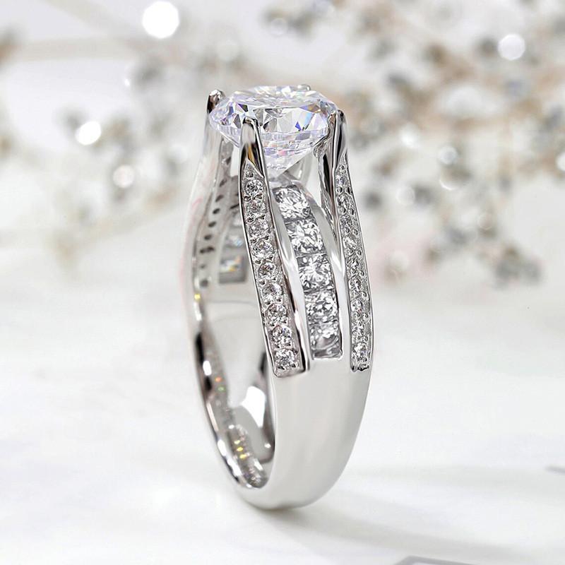 

925 Sterling Silver AAA CZ Wedding Rings for Women Luxury Trendy Engagement Rings Modern Fashion Design Female Jewelry Wholesale 6