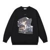 1273 Off-White New Oil Painting Pleated Art Printed Men's and Women's Round Neck Hoodies for Autumn and Winter 2026