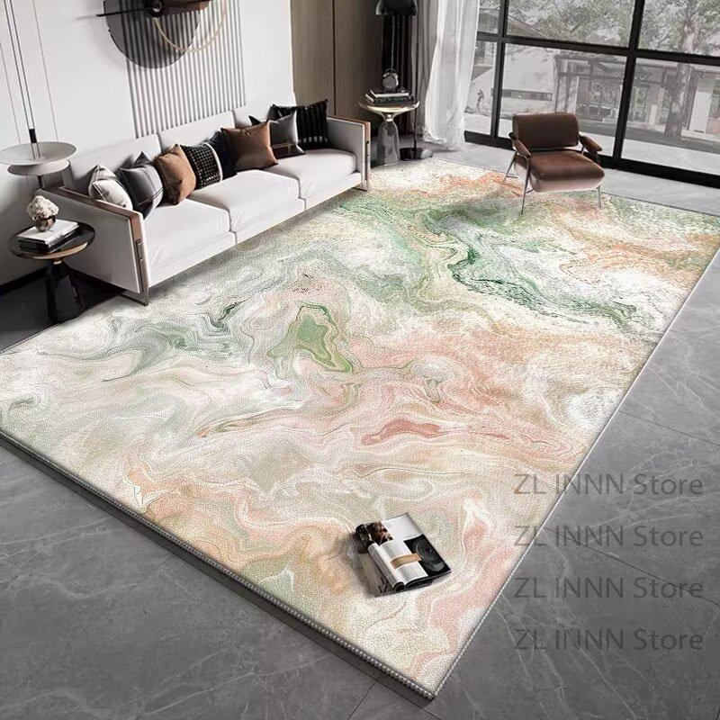 Luxury Marble Style Carpet for Living Room Large Area Texture Decoration Home Washable Rugs Dining Room Bedroom Non-slip Mat 60x90cm