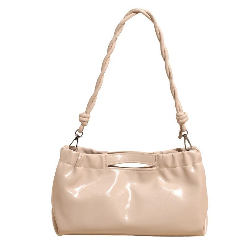 New Drawstring Handbag Bag Simple and Fashionable Solid Color Commuter Shoulder Bag Underarm Women's Bag