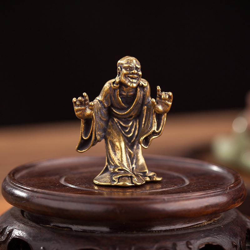 Eighteen Arhats Pure Brass Ornament Set: Copper Desktop Crafts & Gifts