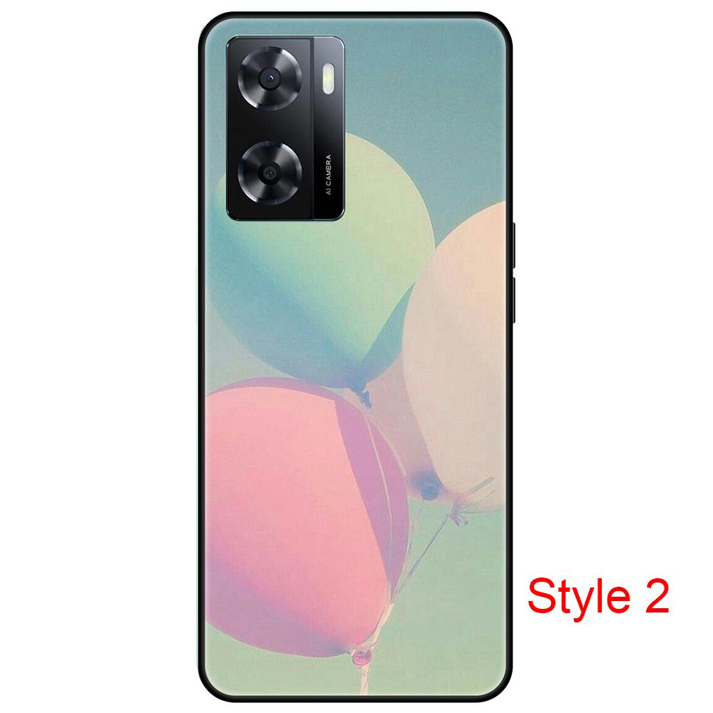 Black Case for Oppo A57 4G OppoA57 PFTM20 Cute Cartoon bumper Soft Silicon 6.56inch shockproof Full protection Cover