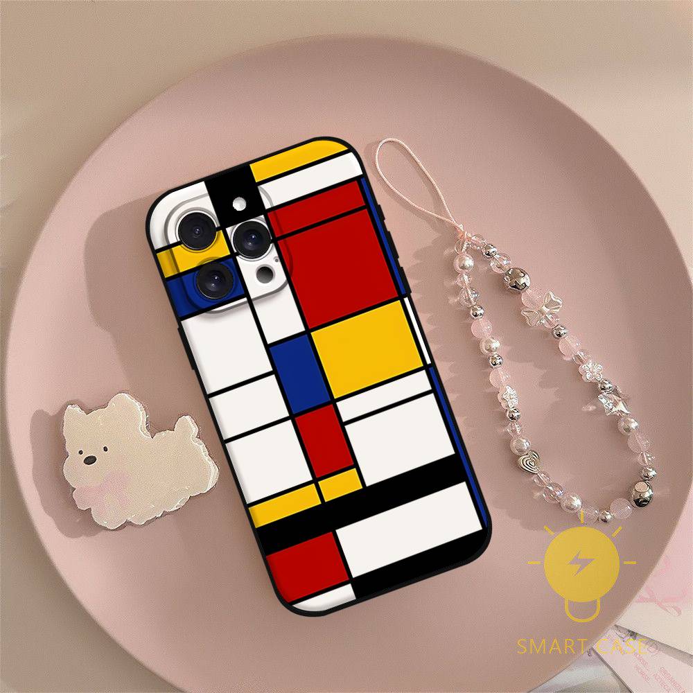 P-Patron Abstracto Piet Phone Case For IPhone 17/16/15/13/14 Pro Max/ 11Plus/X/Xr/Xs Max/12mini