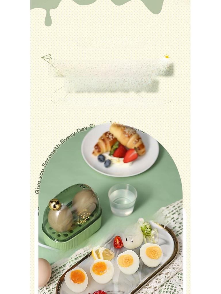Compact Multi-Function Egg Cooker for Dormitory and Home - Perfect for Hot Spring and Boiled Eggs, Single-Serve Breakfast Essential.