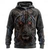 2025 Fall Winter Men's Animal Tigers 3D Prints Hooded Hoodies Sweatshirts Long Sleeve Crew Neck Streetwear Drawstring Tops