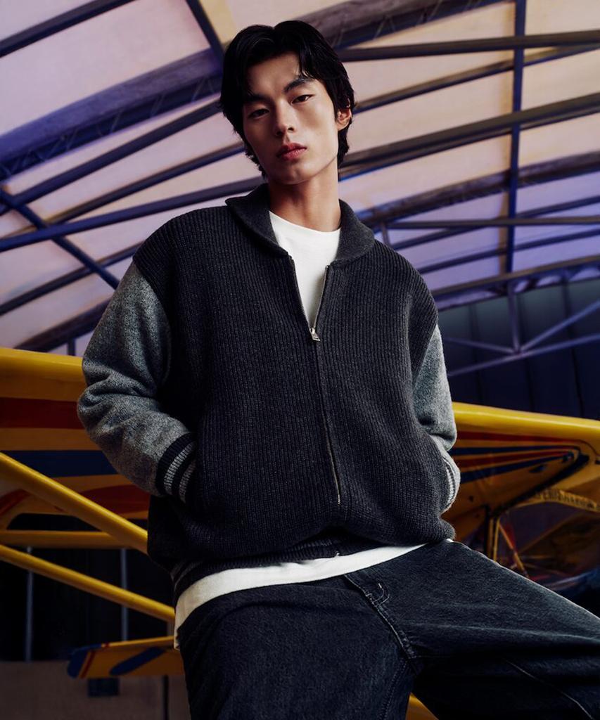 Shift.G Wool Varsity Cardigan Green