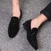 Herrenschuhe Luxus Strass Pailletten Bankettschuhe Klassische Herren Loafer Mode Freizeitschuhe Business Schuhe Mokassins