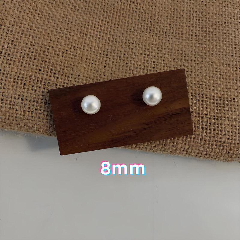 Elegant High-End Large Pearl Stud Earrings - Fashionable and Versatile Daily Wear for Women