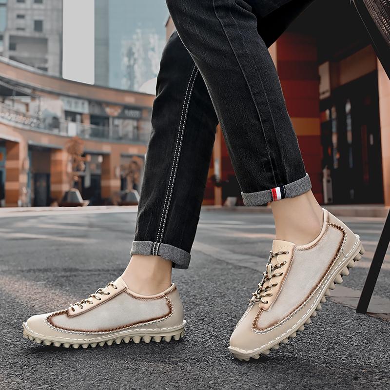 Zapatos de Hombre Estilo Británico Tendencia Zapatos Casuales Cómodos Zapatillas de Hombre para Exterior Mocasines Zapatos Planos de Hombre