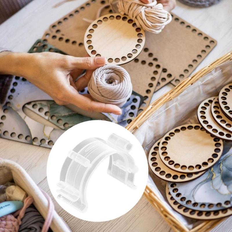 50 st Sytrådsspoleklämmor Genomskinliga Plastspolehållare Klämmor Broderitrådsorganisatör för Sömnad, Hantverk och Stickning