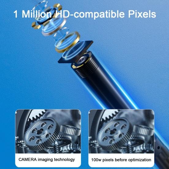 Endoscope Camera 1920P HD-compatible with 8 LED Lights Waterproof Inspection Camera Type-C Endoscope for Fish Car Engines