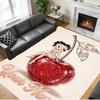 Crystal Velvet Rug Custom Name Text, Soft Non Slip Floor Mat Home DecorBetty Boop