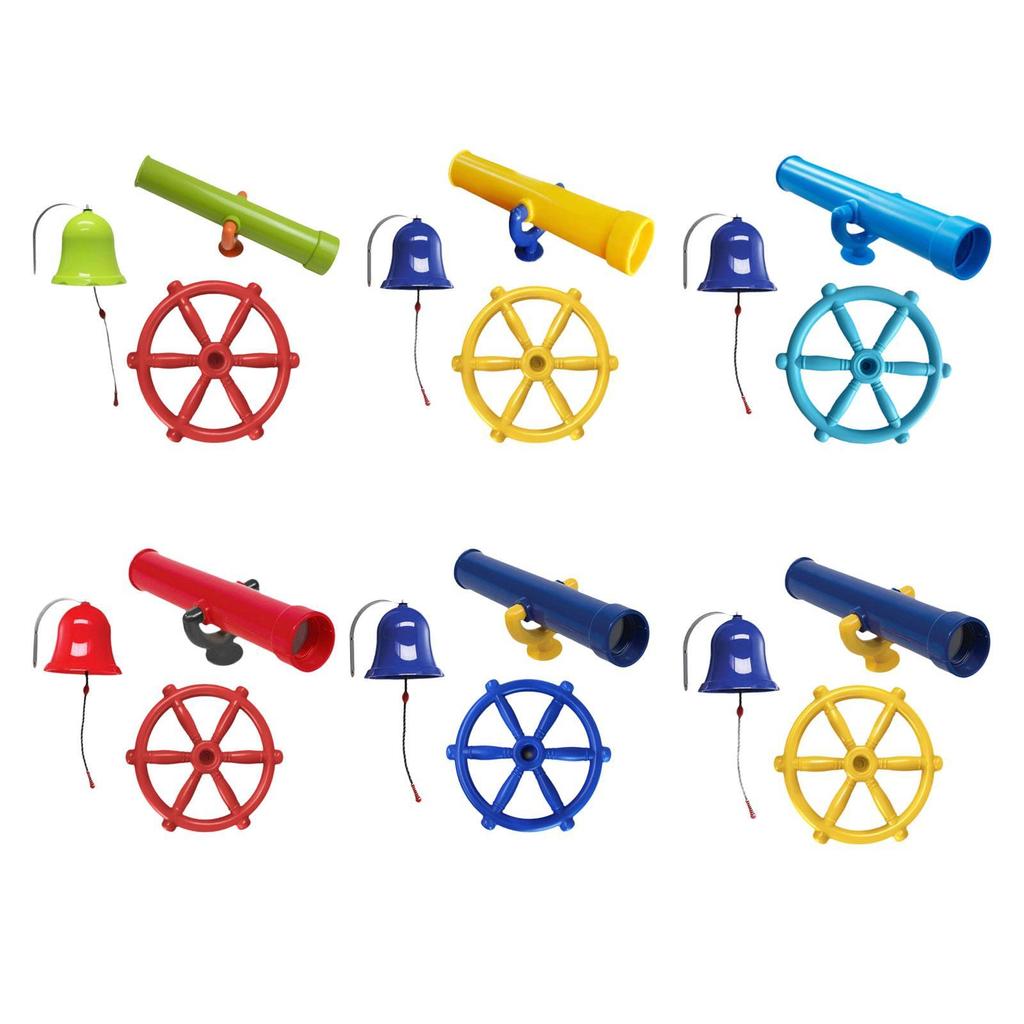 3 Piece Set of Outdoor Playground Accessories for Swingset