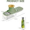 Multifunctional Garlic Grinder with Storage Box and Cleaning Brush Mini Garlic Ginger Slicer with Container Vegetable Cutter Tools for Kitchen