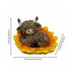 Flower Cow Statue Resin Material Scottish Cattle Ornament Rustic Home Decoration for Garden,