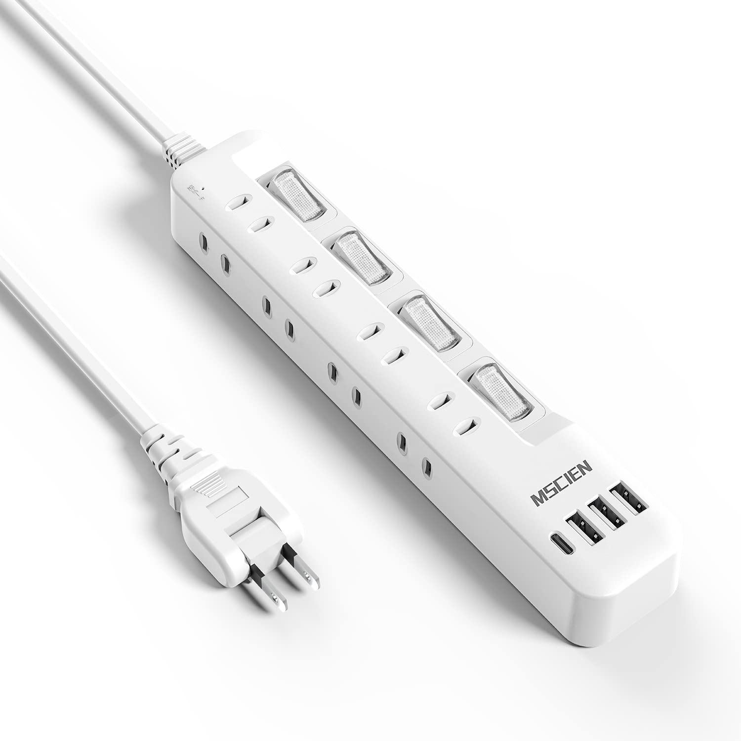 

Кран живлення Mscien з USB 8 розетками змінного струму 1 3 Подовжувач 2 м Lightning Guard USB Розетка Кран OA з перемикачем Настінна розетка Octopus Настільний кран