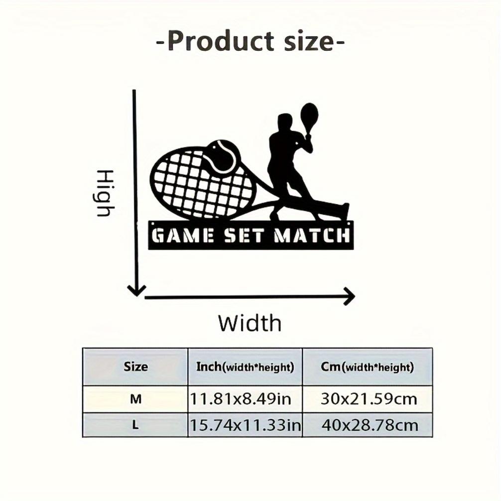 Exquisite Tennis Metal Wall Art, Handcrafted Plaque for Sports Fans, Trendy Athlete Gift, Customizable Tin Sign Wall Sculpture