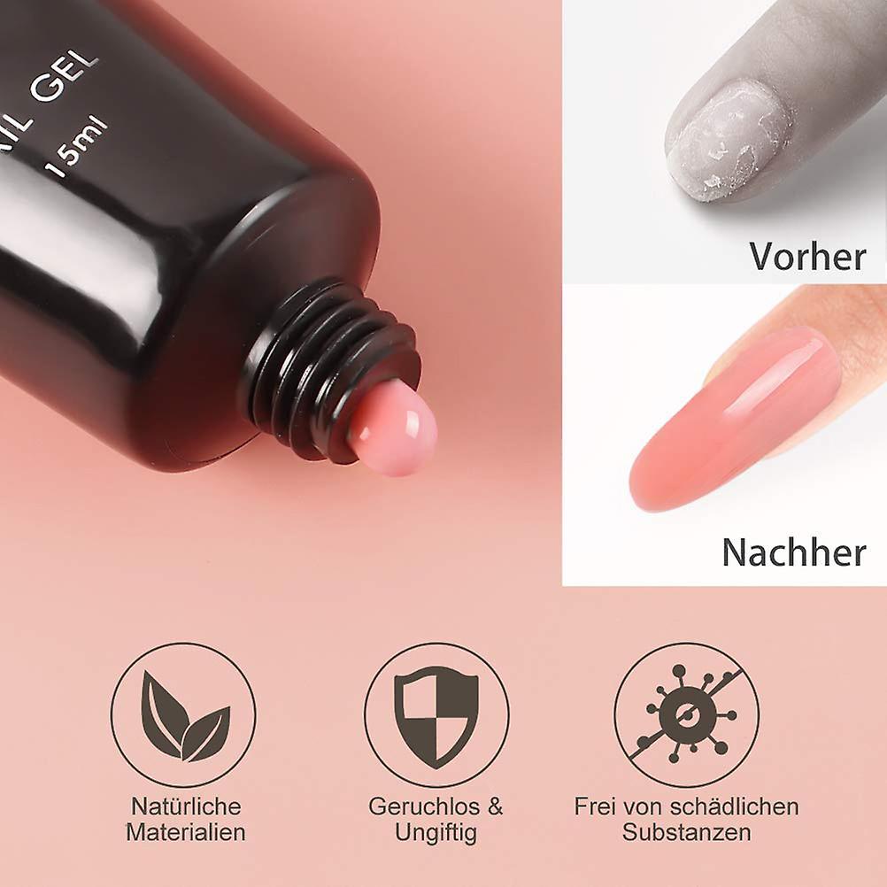 Nail Gel Set Gel Builder Nail Set with Extension Gel Nail Extension Forms Nail Lamp Nail File for Nail Manicure Beginner Starter Set