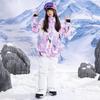 Costum de schi rezistent la vânt pentru fete: Set Jachetă Impermeabilă și Pantaloni Călduroși