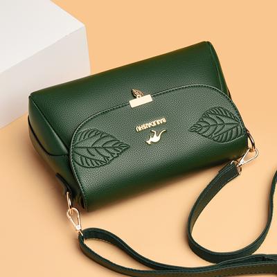 Women's Bag Fashion Soft Leather Embossed Shoulder Bag Middle-aged Women Crossbody Bag Trend Women's Bag