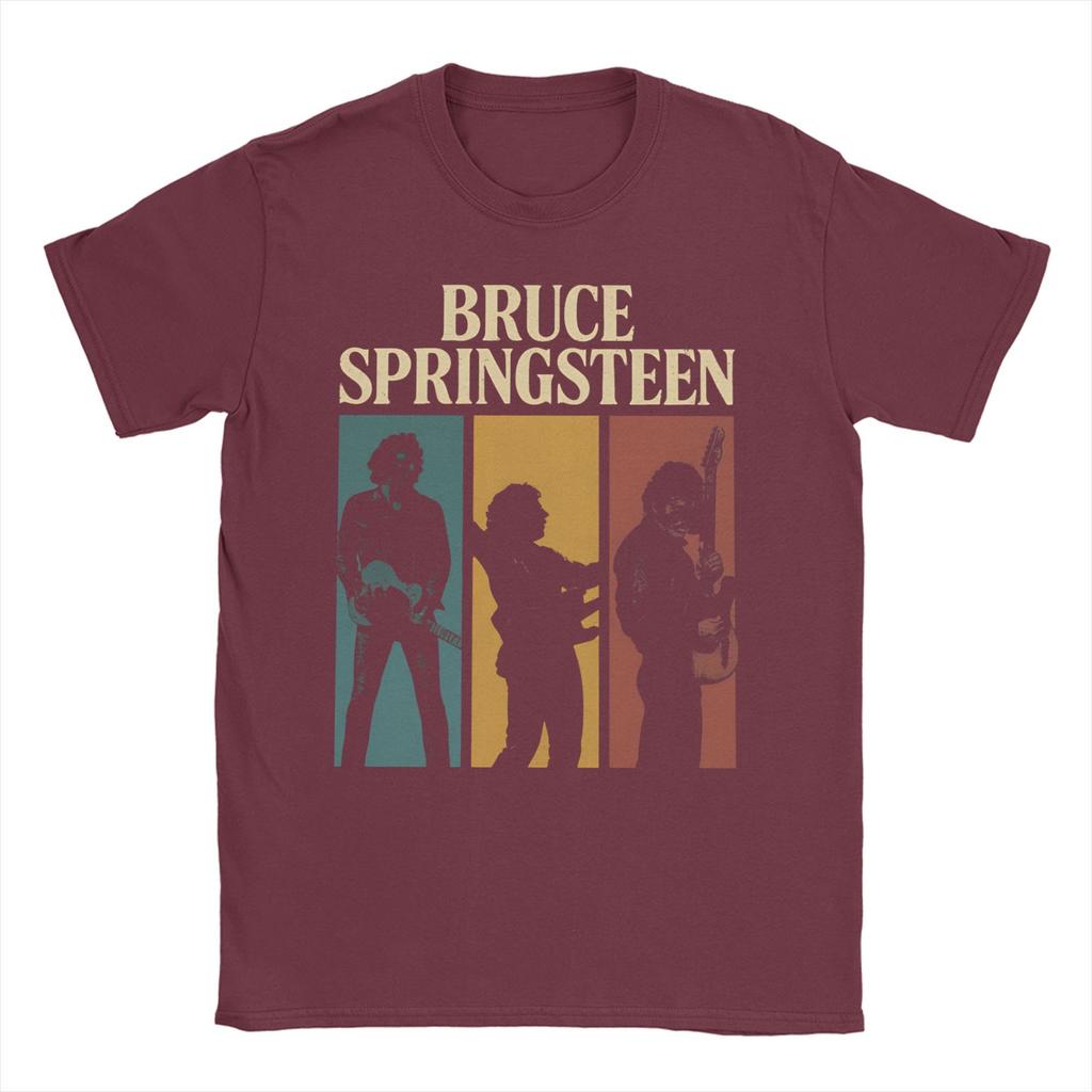 Men Bruce Springsteens T Shirts  100% Cotton Clothing Vintage Short Sleeve Round Neck Tees 4XL 5XL 6XL T-Shirts