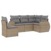 VidaXL Garden Lounge Set with Cushions 5 Pcs, Patio Sofas, Patio Furniture Set, Outdoor Furniture, Beige 3221368