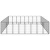 VidaXL Parc pour chien 36panneaux Noir 50x100cm Acier enduit de poudre 3115965