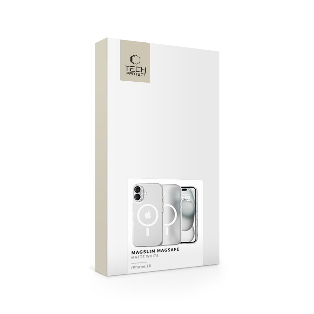 Tech-Protect Magslim Magsafe Iphone 16 Matte/White