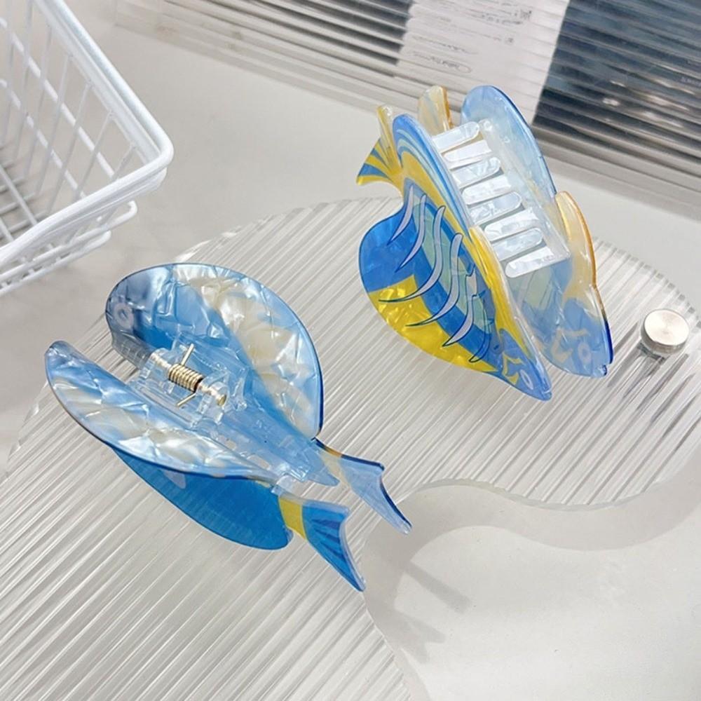 Cartoon Large Shark Clip Ocean Series Acrylic Hair Claw Creative Fish Hair Claw  Daily