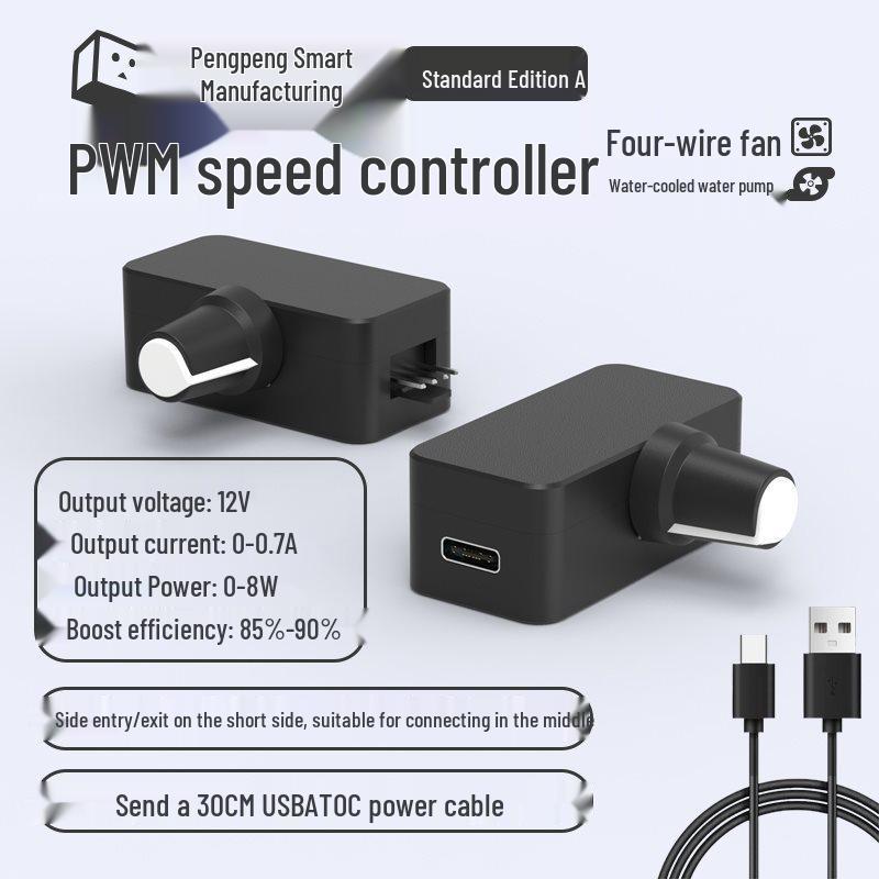 Type-C PWM Speed Controller for 4-Wire Fans In DIY Water Cooling Systems