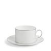 Wedgwood Geo Platinum Teacup Saucer Wedding 1063184 [Officially Imported] & 200ml, Gift,
