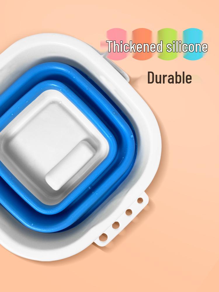 Foldable Silicone Paint Brush Washer Bucket: Portable, Multi-functional, Large Capacity for Children and Art Students.