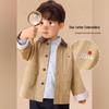 LUSONBABY Boys' Barn-Style Lapel Windbreaker Jacket
