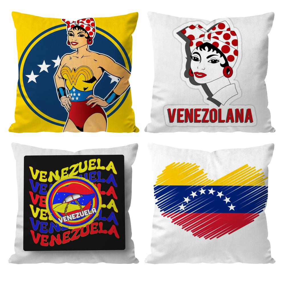 Aesthetic Art Venezuela Cushion Cover Pattern Printed Pillowcase For Living Room Sofa Cushion Cover & Bedroom Decor