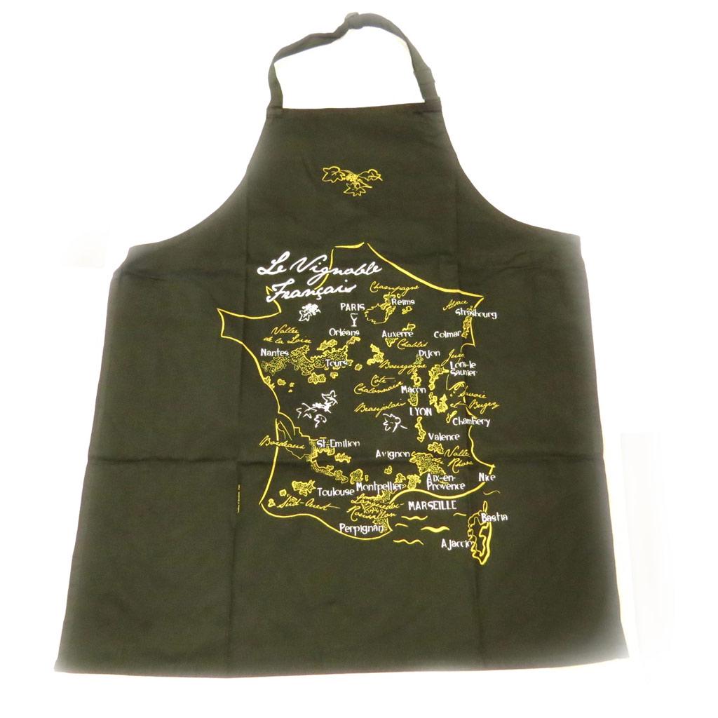 Les Trésors De Lily [L4716] - Designer Apron 'Le Vignoble Français' Black