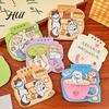 Thickened Inner Pages Journal Cat Mini Spiral Notebooks 3.6 X 3.8 Inch Top-Wire Bound Memo Pads, Travel Notebook Cartoon 50 Notepads, Kawaii